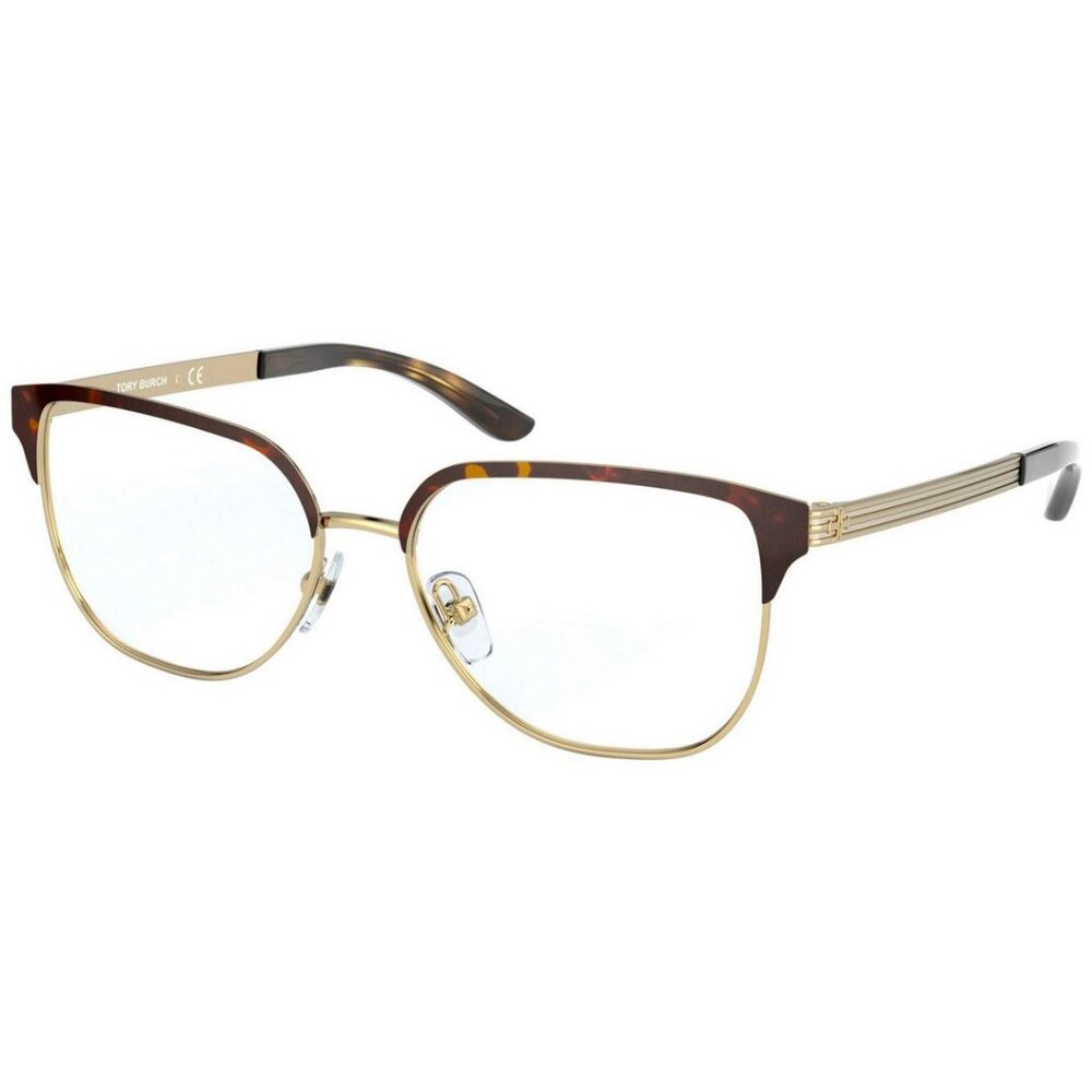 Tory Burch Women's Eyeglasses TY1066-3290(52) Shiny Gold/dark Tortoise 52-15-140 - Picture 2 of 2